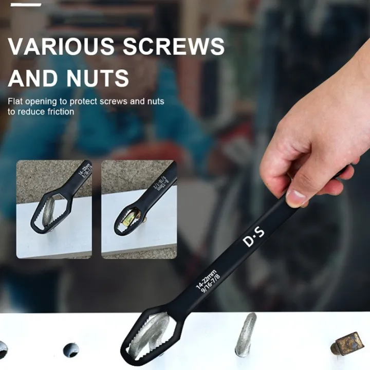 Double-head Self-tightening Universal Wrench 8-22mm