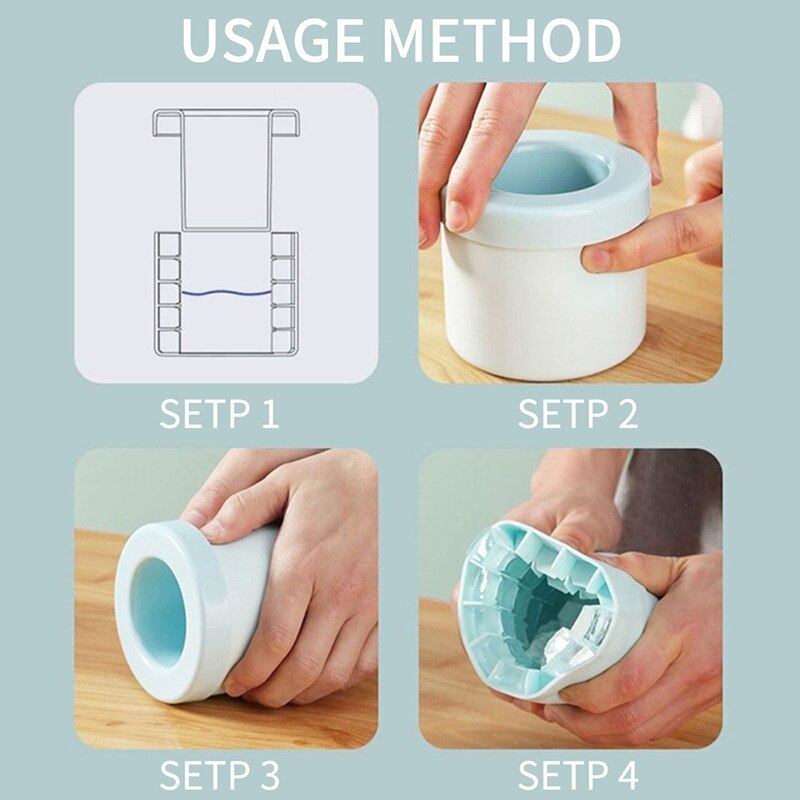 New Silicone Ice Cube Maker Ice Bucket Cup Mold