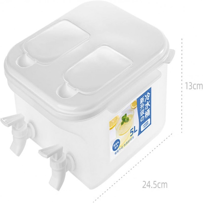 New Double Tap Portable Desktop Juice Milk Water Beverage Dispenser 5Ltrs