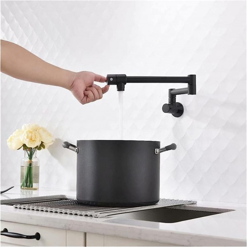 Pot Filler Kitchen Faucet Double-Handle Wall Mount