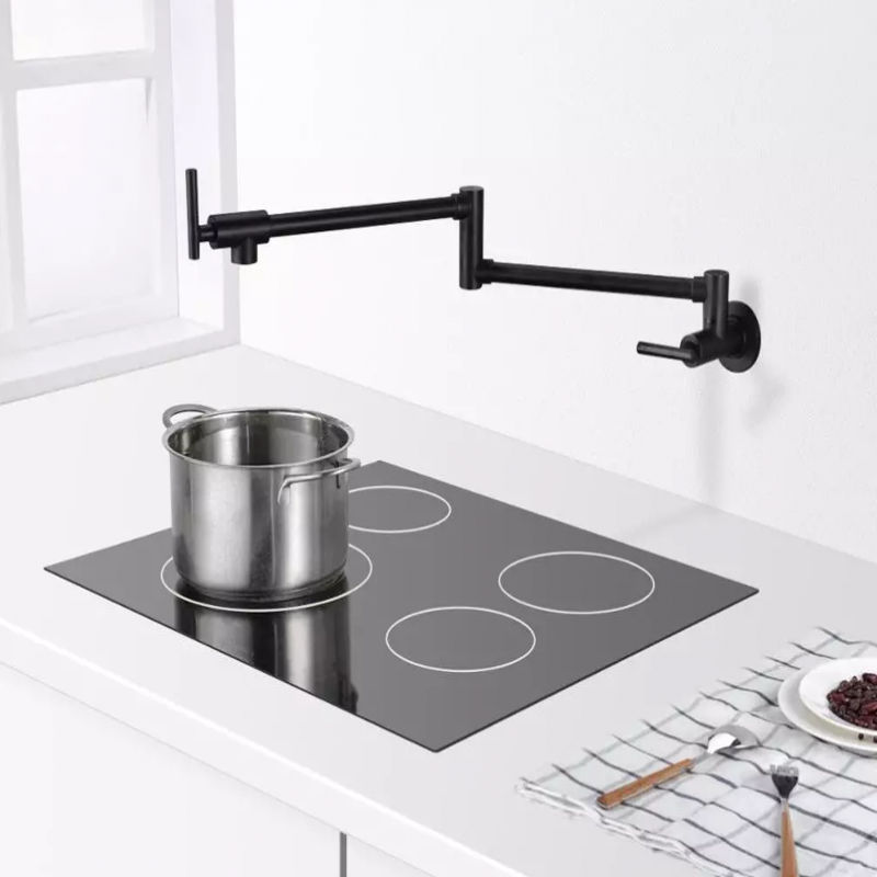 Pot Filler Kitchen Faucet Double-Handle Wall Mount