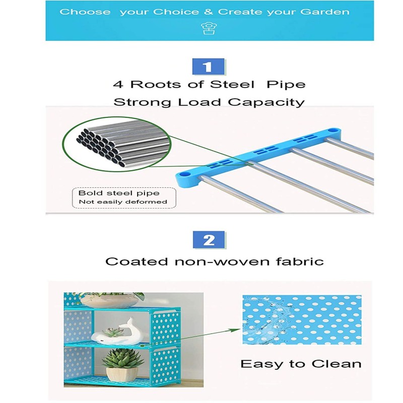 DIY Multipurpose Bookshelf Steel Metal Storage Shelve