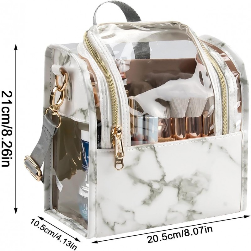 Makeup Organizer Toiletries Organizer With Shoulder Strap, Hanging Hook
