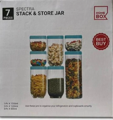 Seven Pcs Home Box Jar