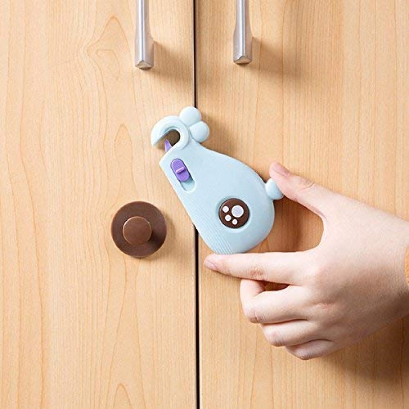 (Pack Of 2) Child Safety Cabinet Locks With Strong Adhesive Proofing Latches Lock For Drawers