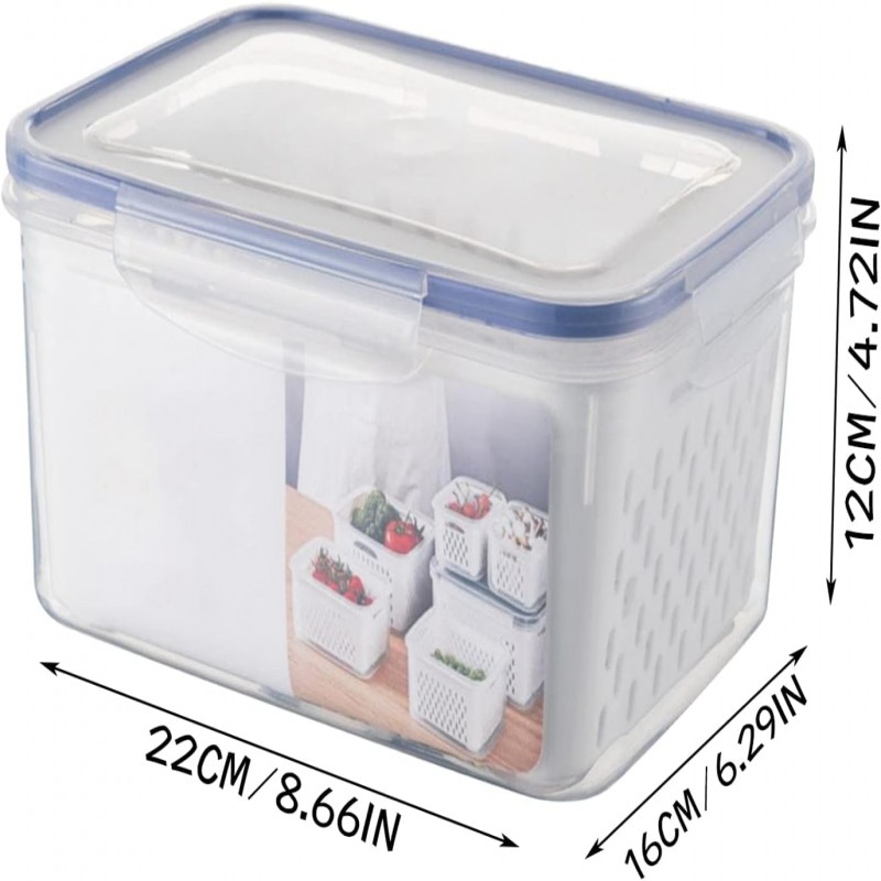 3 In 1 Organizer For Fruit Salad Meat Storage Container For Refrigerator