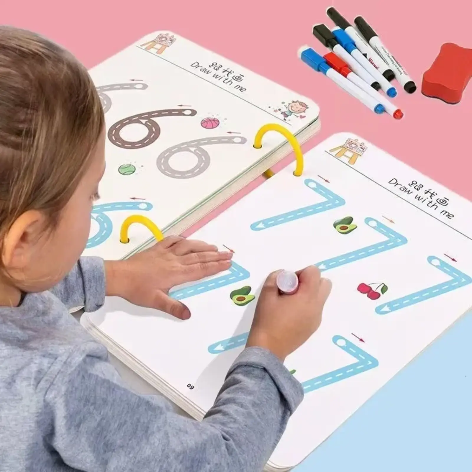 New Reusable Learning Tracing Book (64 Pages)