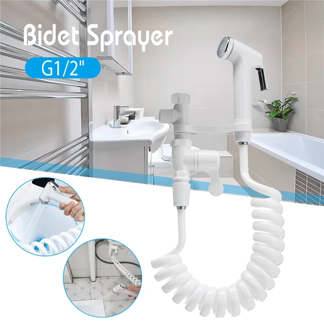 Toilet Bidet Sprayer Set Kit Muslim Shower Handheld Hand Bidet Faucet Bath Tap