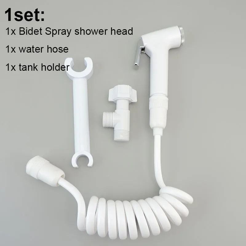 Toilet Bidet Sprayer Set Kit Muslim Shower Handheld Hand Bidet Faucet Bath Tap