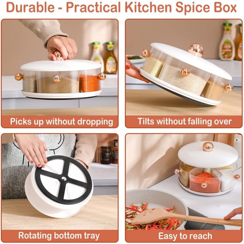 360° Rotating Large Capacity Spice Seasoning Box