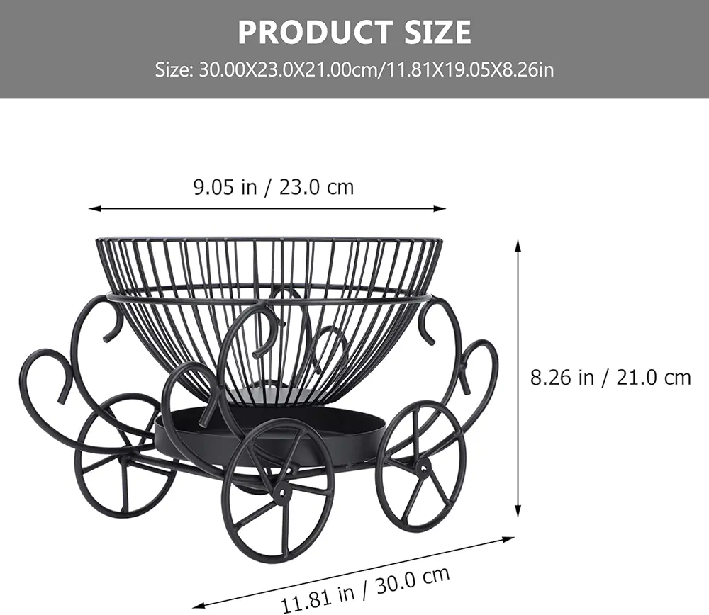 2 Tier Metal Decorative Fruit Snacks & Fruit Basket