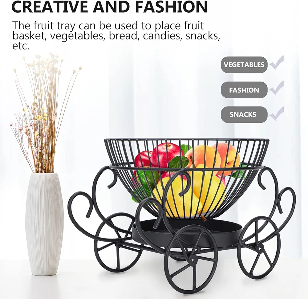 2 Tier Metal Decorative Fruit Snacks & Fruit Basket