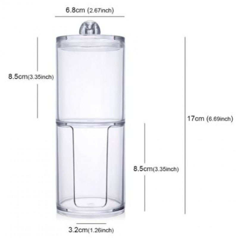 New Two-Layer Acrylic Cotton & Pad Box Organizer