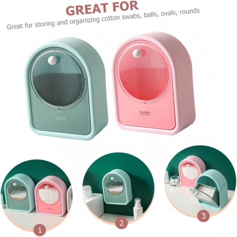 1Pc Multifunction Cotton Swab Round Dispenser Holder
