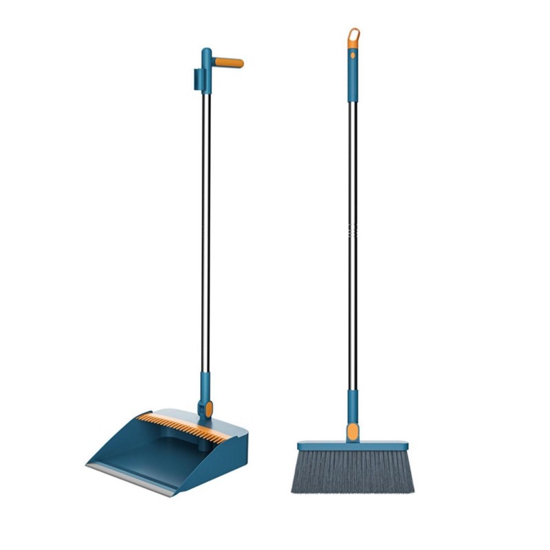 Standing Brooms Wiith Dustpan Set 180° Rotatable