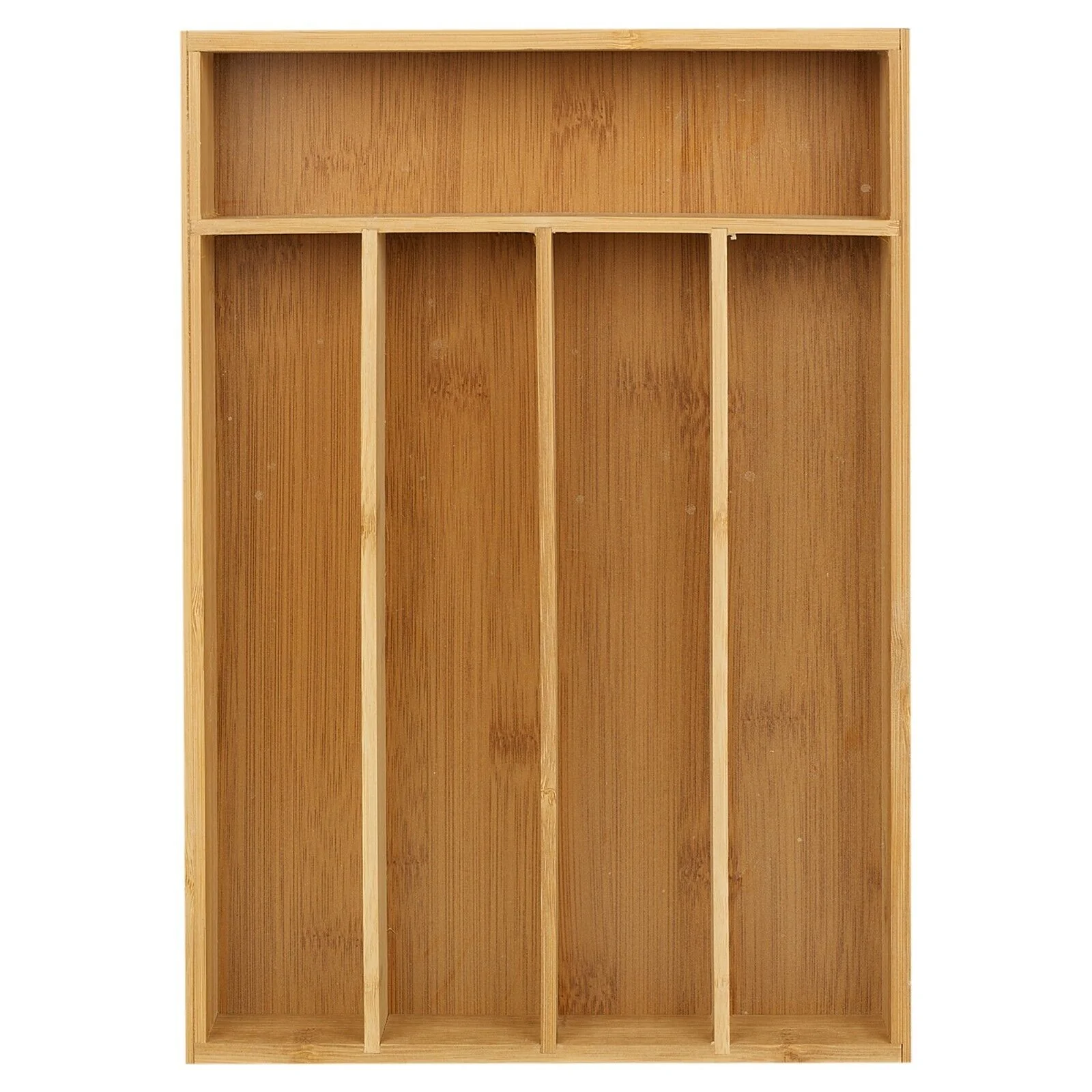 Five Compartment Bamboo Cutlery Tray