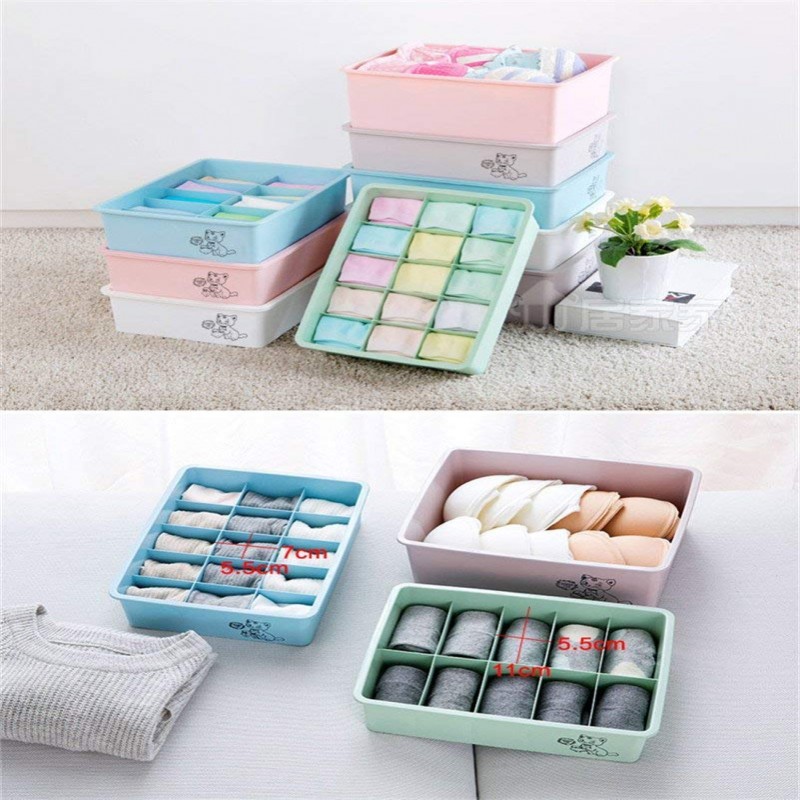 15 Compartment Plastic Storage Drawer Organizer