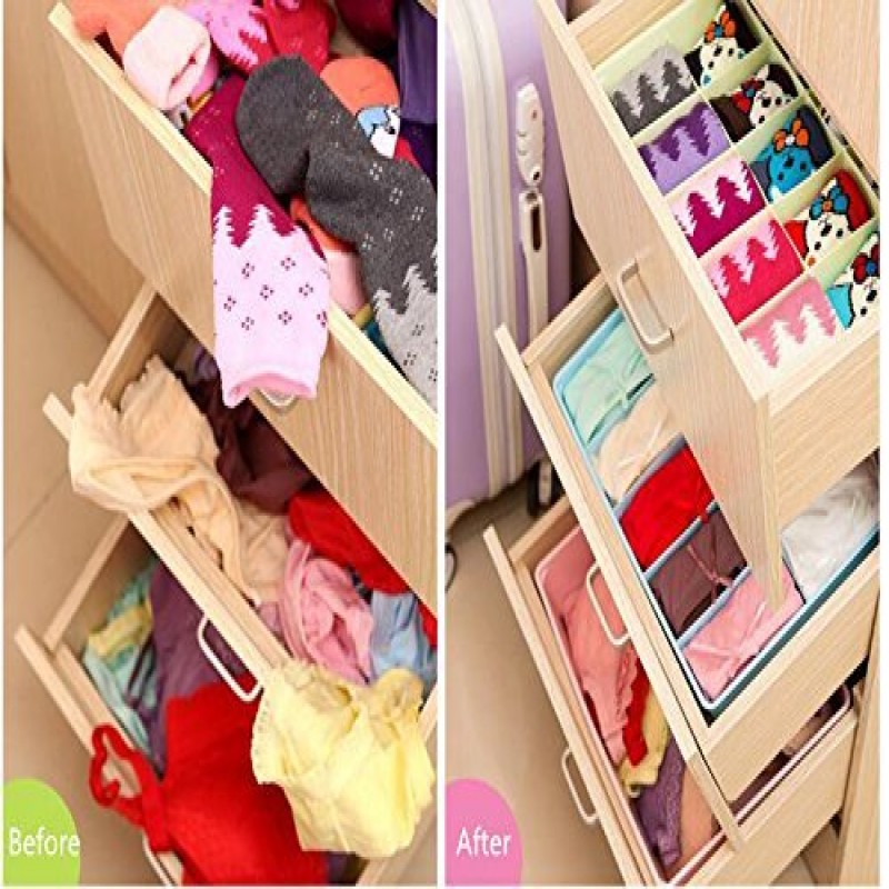 15 Compartment Plastic Storage Drawer Organizer