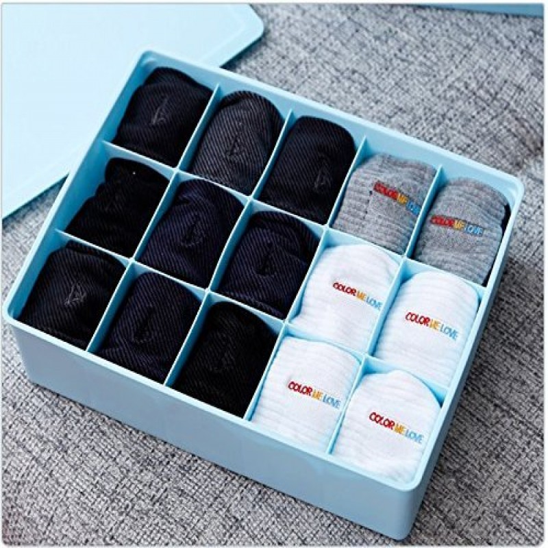 15 Compartment Plastic Storage Drawer Organizer