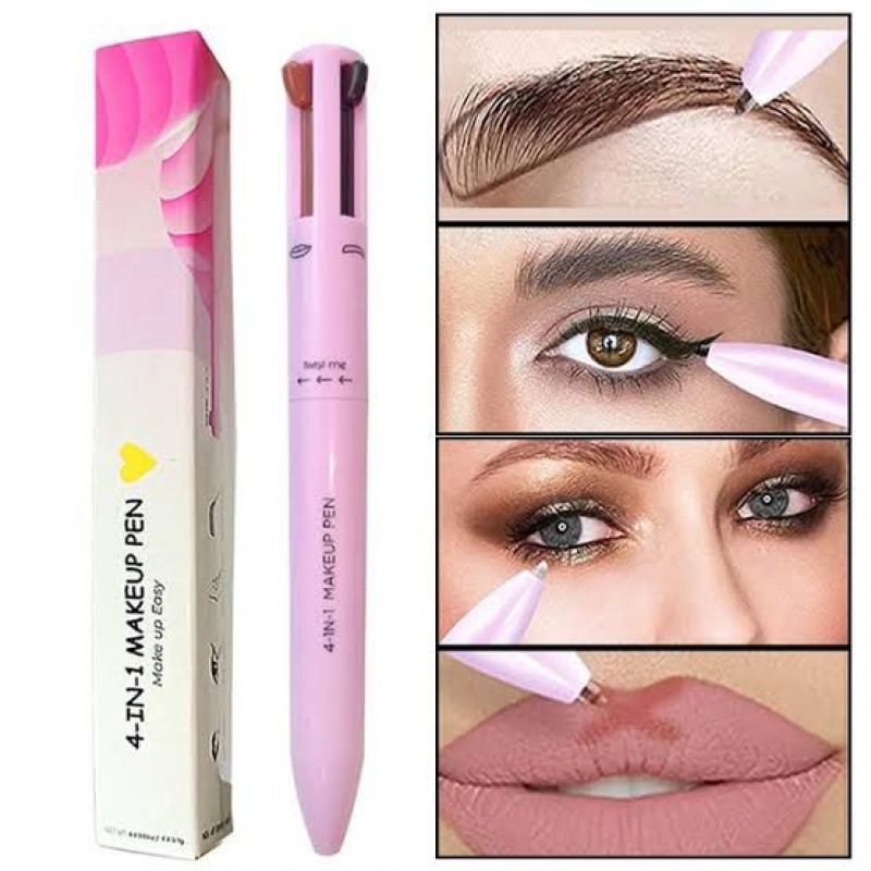 Multi-effect 4 In 1 Eyeliner Eyebrow Pencil Contour Pen Long Lasting Waterproof 4 in 1 pencil makeup