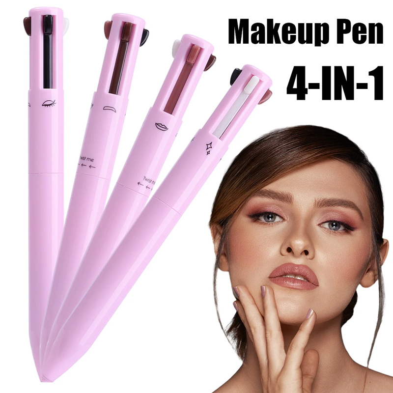 Multi-effect 4 In 1 Eyeliner Eyebrow Pencil Contour Pen Long Lasting Waterproof 4 in 1 pencil makeup