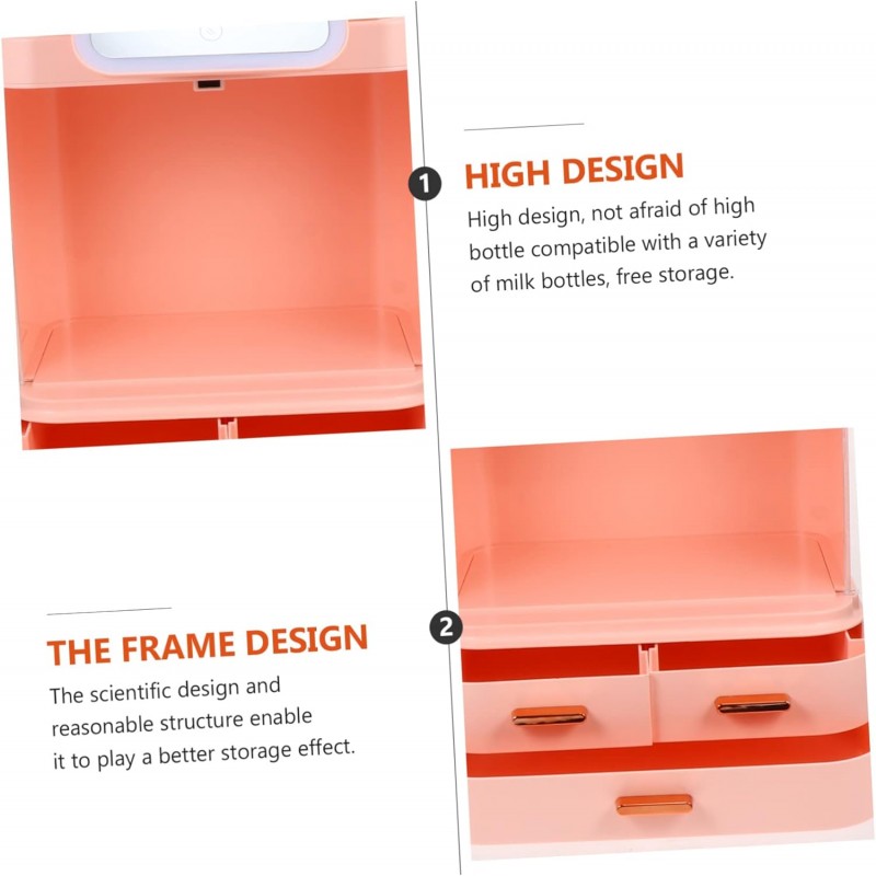LED Cosmetic Makeup Jewelry Organizer Tray Box