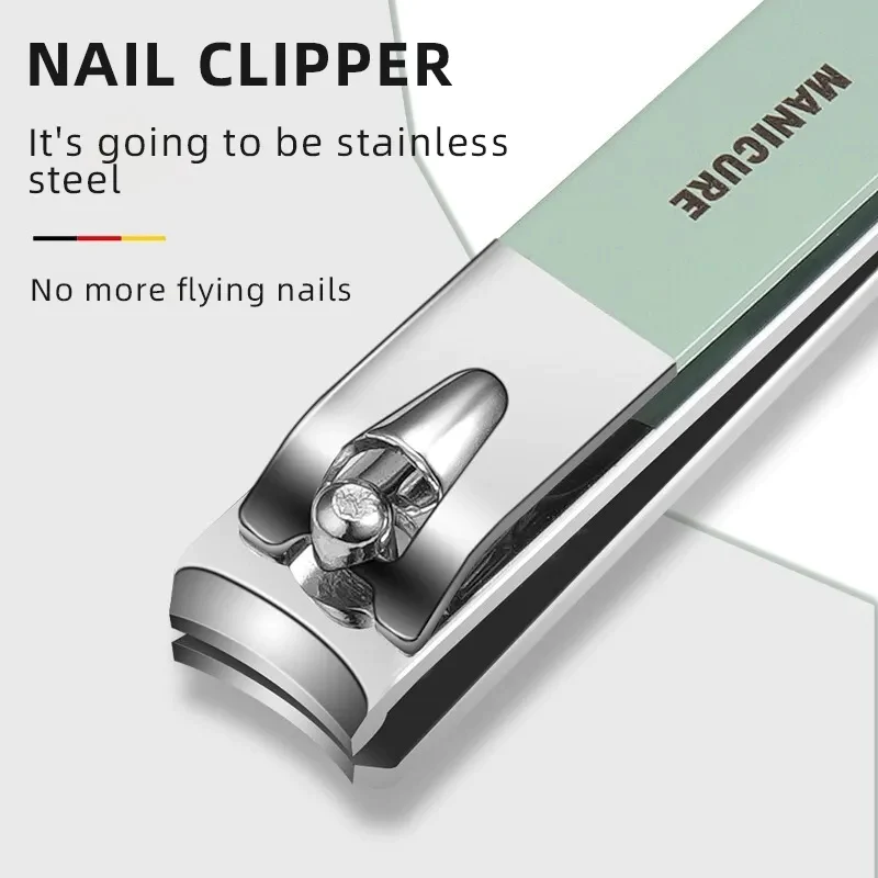 Professional Stainless Steel Nail Clipper Manicure Pedicure Set With Leather Case 16 PCS