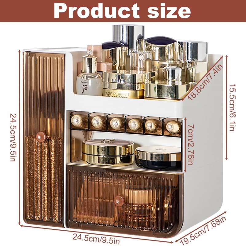 Cosmetic Desktop Drawers For Vanity Makeup Organizer Storage Box