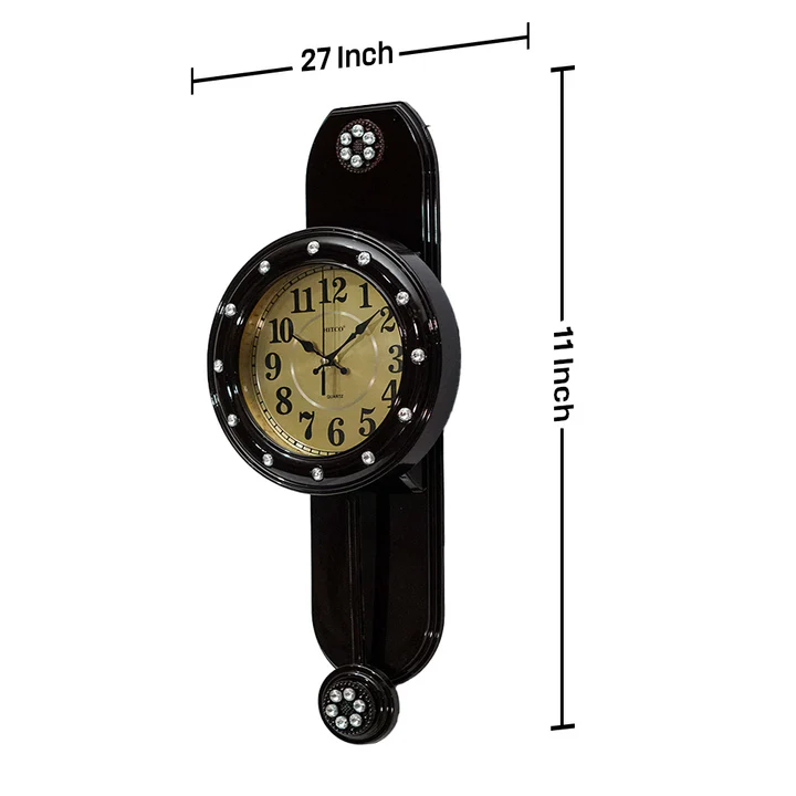 Wooden Style Pendulum Wall Clock
