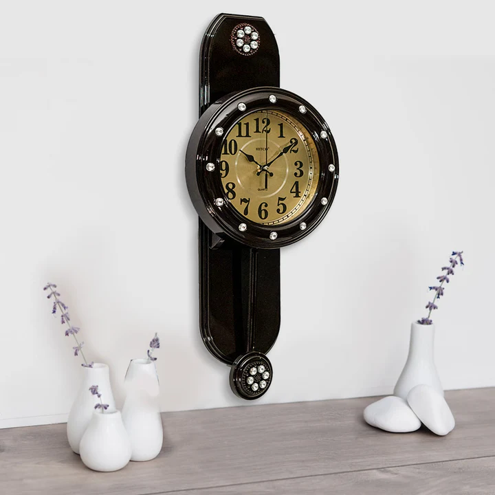 Wooden Style Pendulum Wall Clock