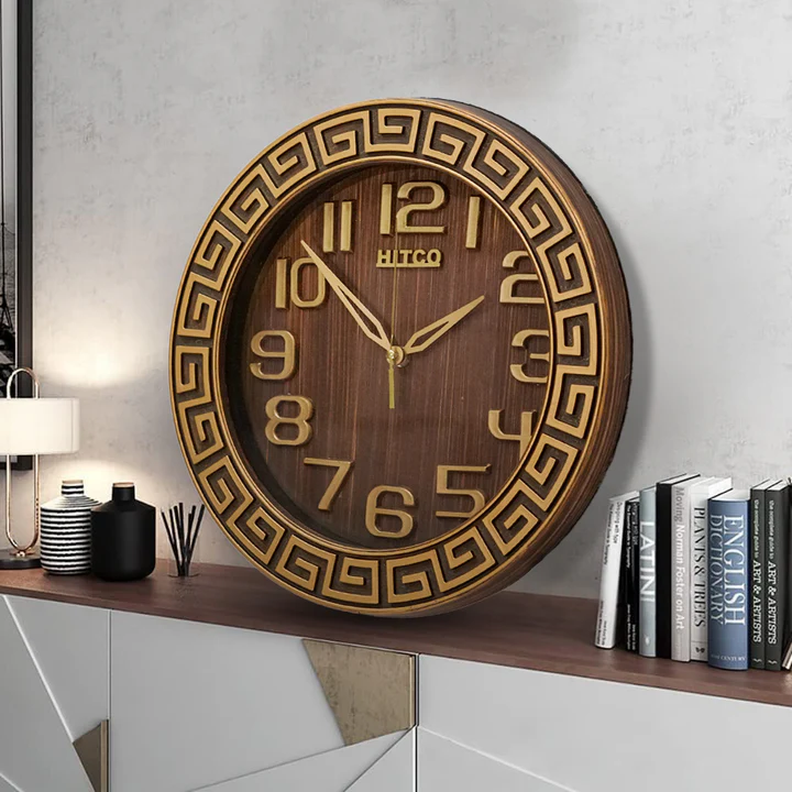 Round Fancy Wooden Clock