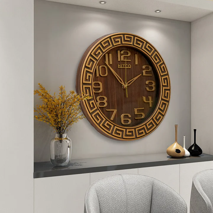 Round Fancy Wooden Clock