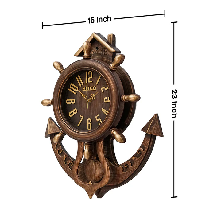 Wooden Style Pendulum Wall Clock