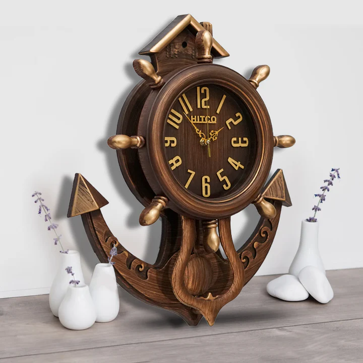Wooden Style Pendulum Wall Clock