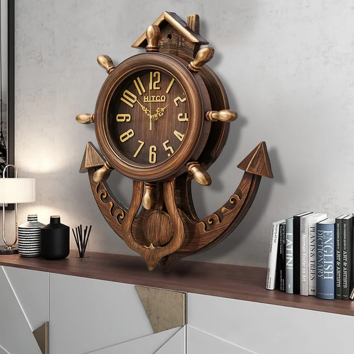 Wooden Style Pendulum Wall Clock