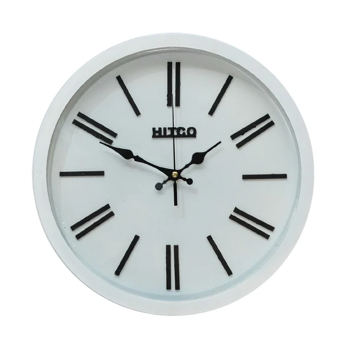 Office Style White Round Wall Clock