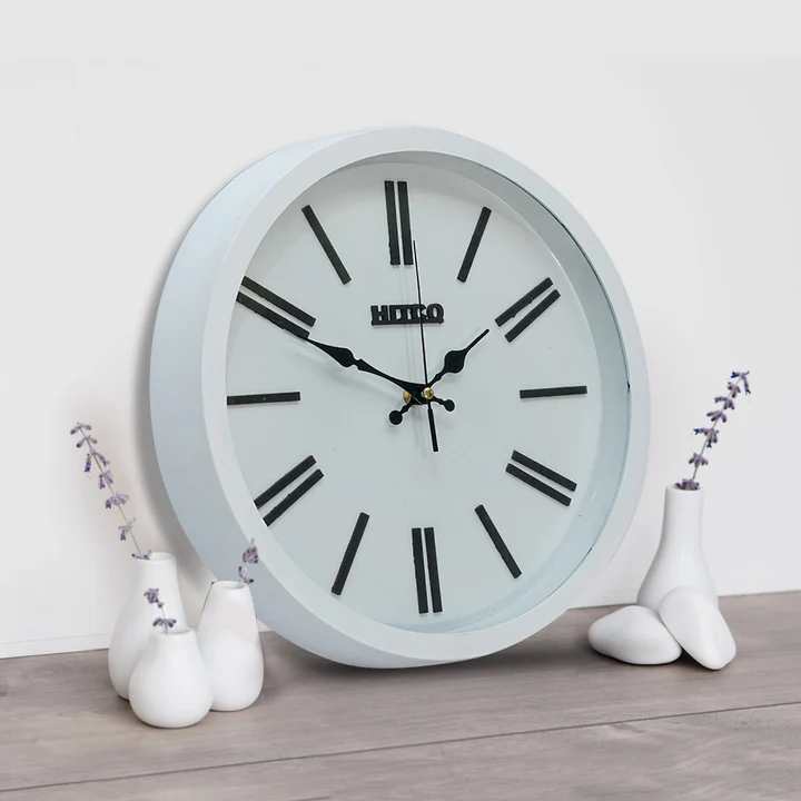 Office Style White Round Wall Clock