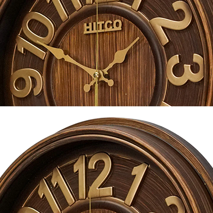 Wooden Brown Round Wall Clock