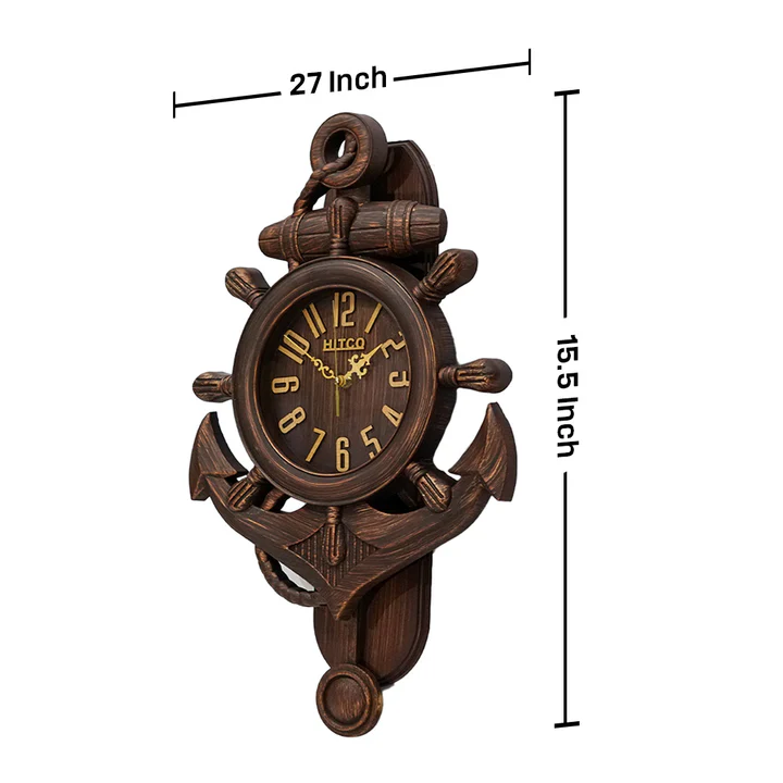 Anchor Modern Pendulum Dark Brown with Wooden Style