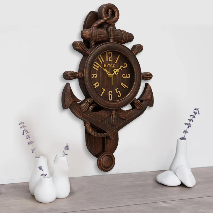 Anchor Modern Pendulum Dark Brown with Wooden Style