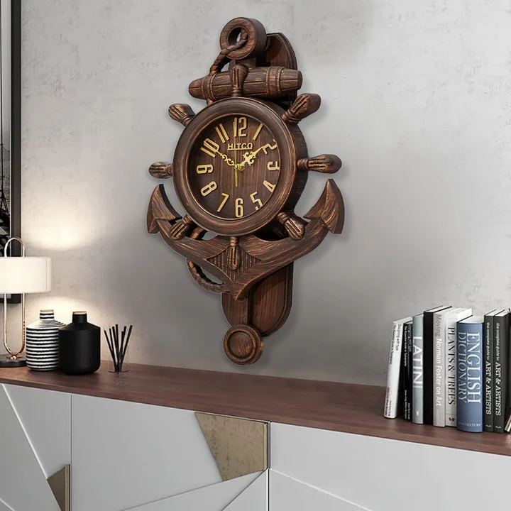 Anchor Modern Pendulum Dark Brown with Wooden Style