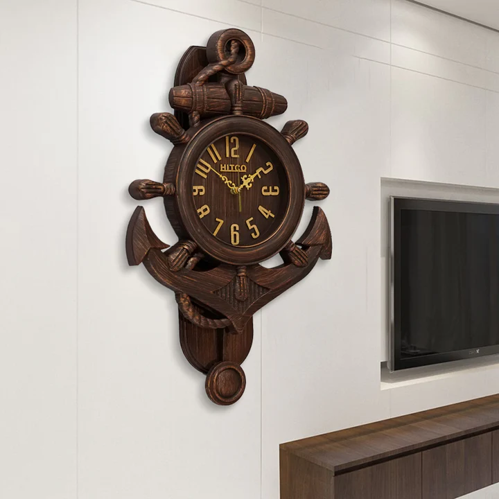 Anchor Modern Pendulum Dark Brown with Wooden Style