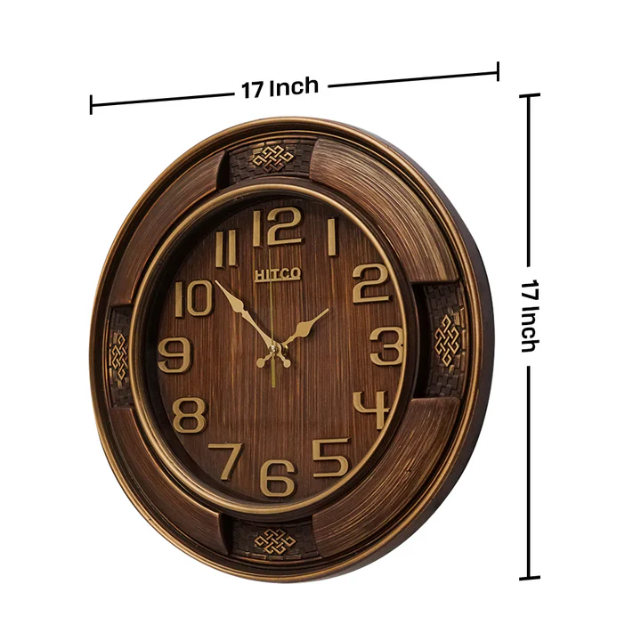 Wooden Fancy Dark Brown Wall Clock