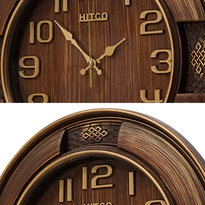 Wooden Fancy Dark Brown Wall Clock
