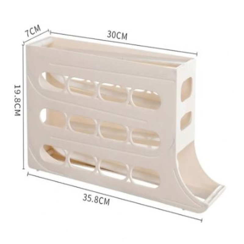4-Layer Rolling Egg Rack Capacity Egg Storage Box