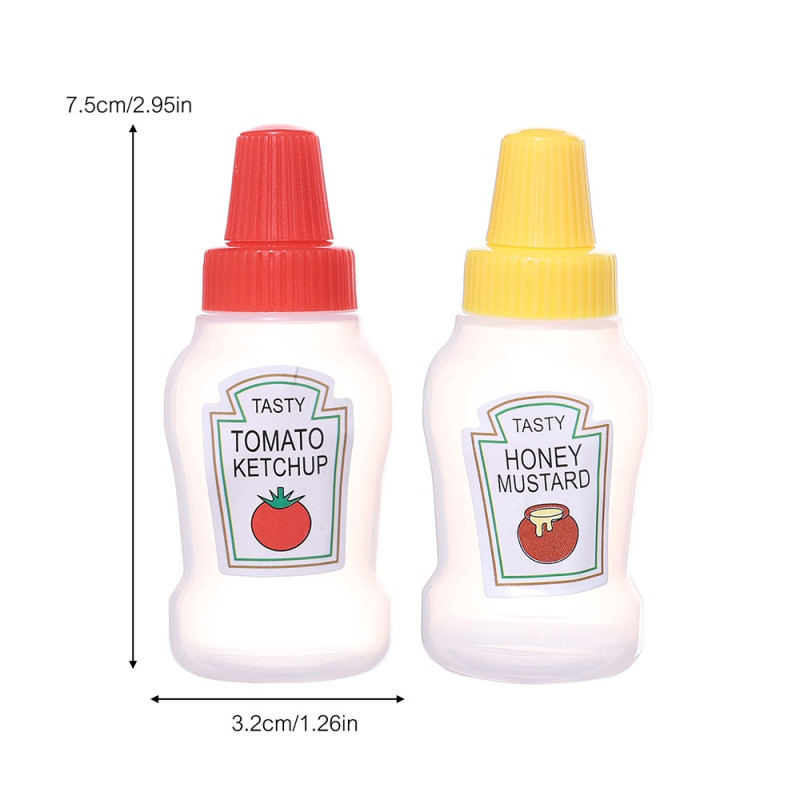 Mini 2Pcs Tomato Ketchup Bottle