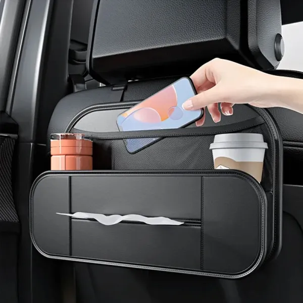 Multifunctional Car Backseat Organizer PU Leather
