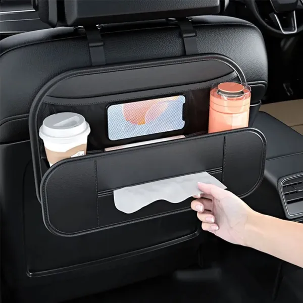 Multifunctional Car Backseat Organizer PU Leather