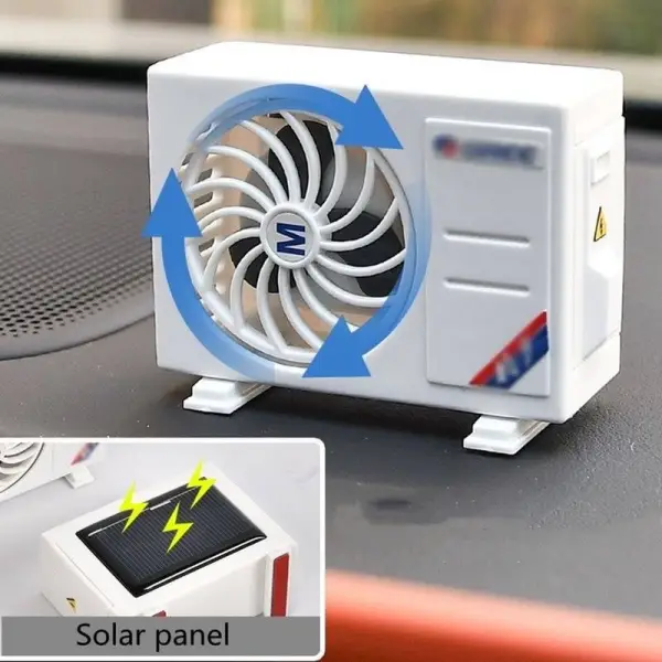 Mini Solar Car Air Freshener – Air Conditioning Model Car Ornament, Car Air Vent Perfume Diffuser Clip, Long-Lasting Deodorizer
