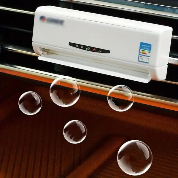 Mini Solar Car Air Freshener – Air Conditioning Model Car Ornament, Car Air Vent Perfume Diffuser Clip, Long-Lasting Deodorizer